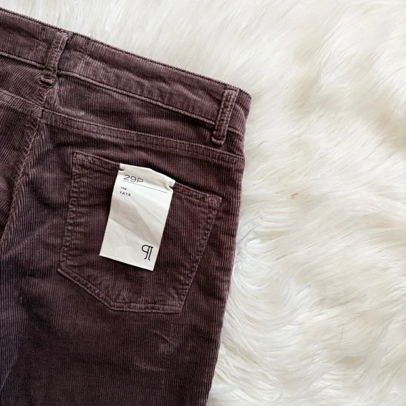 Pilcro NWT The Yaya Mid-Rise Corduroy Crop Flare Pant Brown 29P - Picture 6 of 6